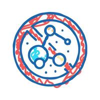 stop use bacterial soap icon doodle illustration vector