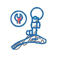 switch front adjustment and replacement icon doodle illustration vector