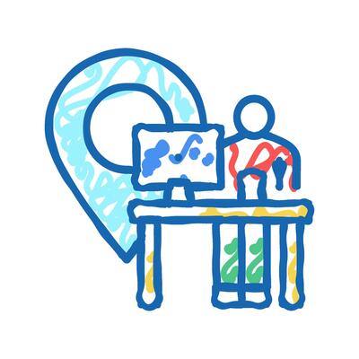work location color icon color illustration