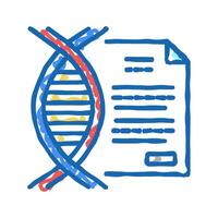 molecule genetic documentation icon doodle illustration vector