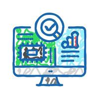sensor calibration electronics icon doodle illustration vector