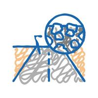 gravel crashed stone road icon doodle illustration vector