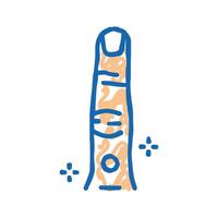 finger piercing icon doodle illustration vector