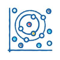 random forest algorithm icon doodle illustration vector