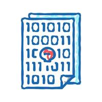 code of security software system icon doodle illustration vector