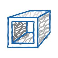 square tube metal profile icon doodle illustration vector