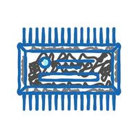 microcontroller electrical engineer icon doodle illustration vector