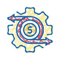 automation technical sales engineer icon doodle illustration vector