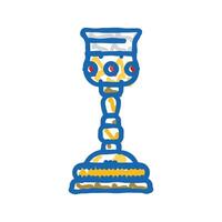 fresco byzantine icon doodle illustration vector