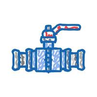 pipe pipeline icon doodle illustration vector