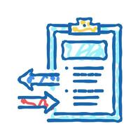 import and export document icon doodle illustration vector