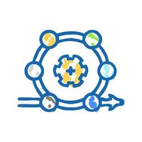 agile methodology analyst icon doodle illustration vector