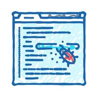debugging code software icon doodle illustration vector