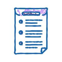 bullet points list icon doodle illustration vector