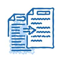plain language technical writer icon doodle illustration vector
