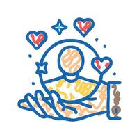 forgive yourself business icon doodle illustration vector