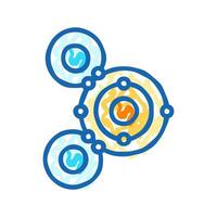atom molecular structure icon doodle illustration vector
