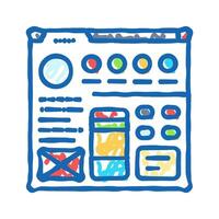 style guide ux ui design icon doodle illustration vector
