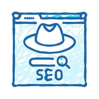 off page seo icon doodle illustration vector