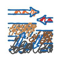 compression reverse earthquake icon doodle illustration vector