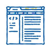 database scripts icon doodle illustration vector