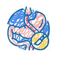 gastric bypass gastroenterologist icon doodle illustration vector