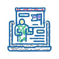 presentation startup strategy and planning icon doodle illustration vector