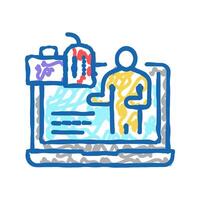 blogging reputation management icon doodle illustration vector