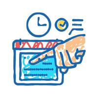 assign reasonable deadlines icon doodle illustration vector