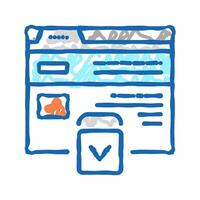 website scroll icon doodle illustration vector