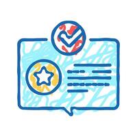 review bonus icon doodle illustration vector