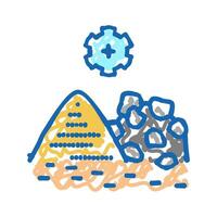 mining processing icon doodle illustration vector