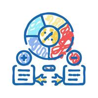 resource allocation business process icon doodle illustration vector