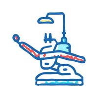 chair dental icon doodle illustration vector