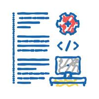 software developing icon doodle illustration vector