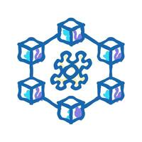 hash rate cryptocurrency mining icon doodle illustration vector