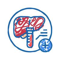liver function tests health check icon doodle illustration vector