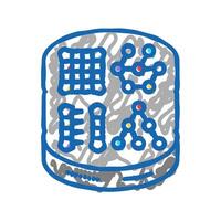 nosql database icon doodle illustration vector