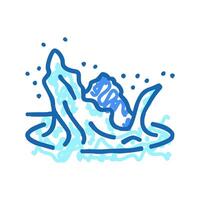 water splash icon doodle illustration vector