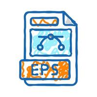 eps file format document icon doodle illustration vector
