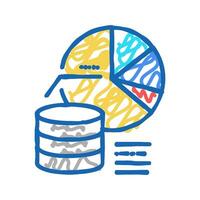 visualization digital processing icon doodle illustration vector