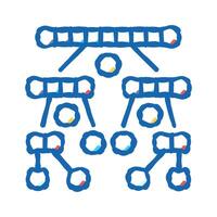 quicksort algorithm icon doodle illustration vector