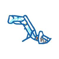 front end loader farm tool icon doodle illustration vector