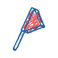 flag pointer map location icon doodle illustration vector