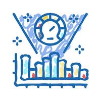 performance measurement business process icon doodle illustration vector
