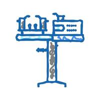 racquet stringing machine icon doodle illustration vector