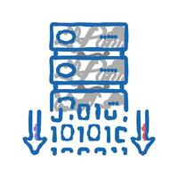 data security icon doodle illustration vector
