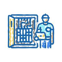 data logging audit energy icon doodle illustration vector
