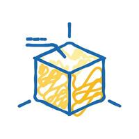 isometric view architectural drafter icon doodle illustration vector