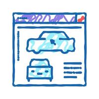 car modeling program icon doodle illustration vector